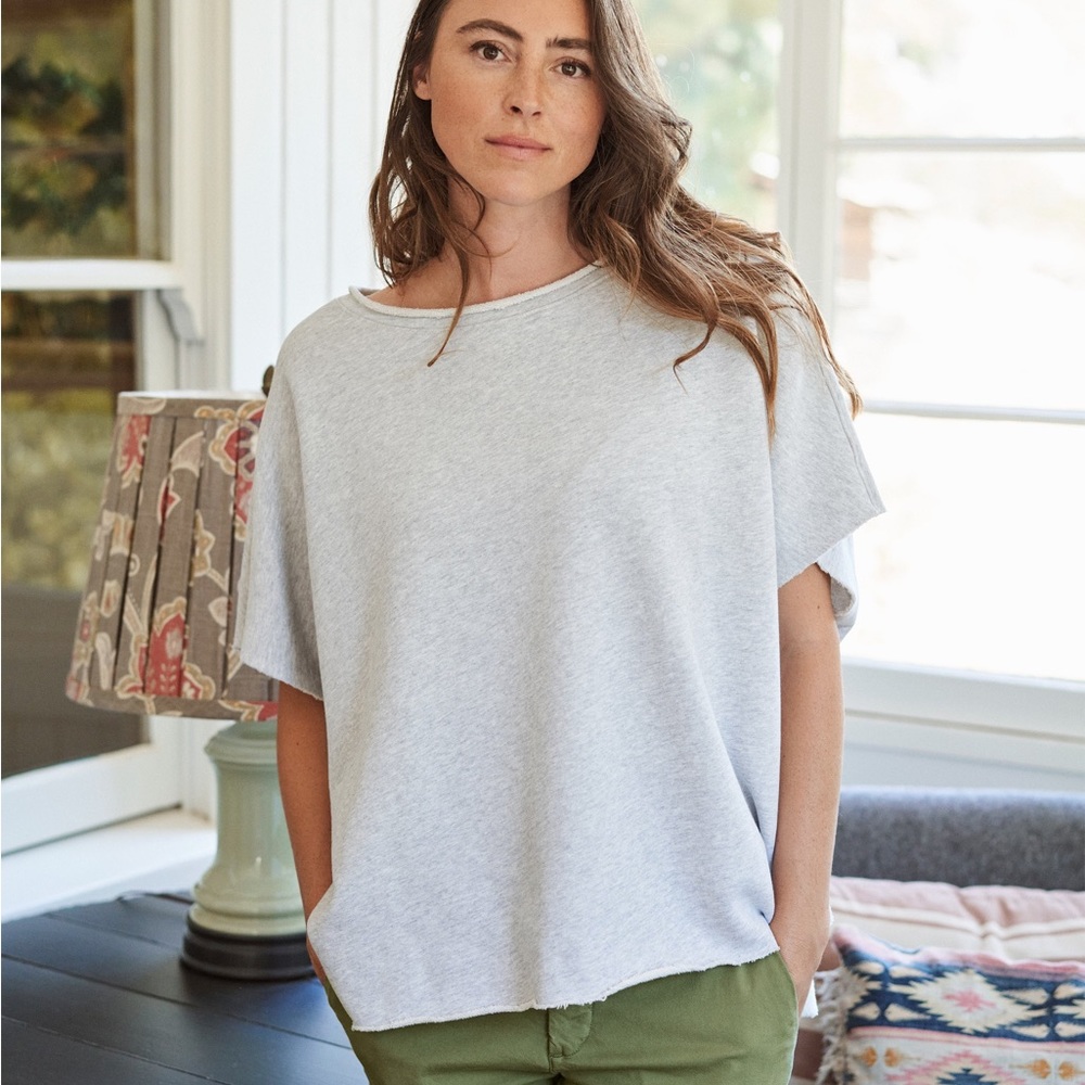 Frank & Eileen Olive Capelet in Gray Melange